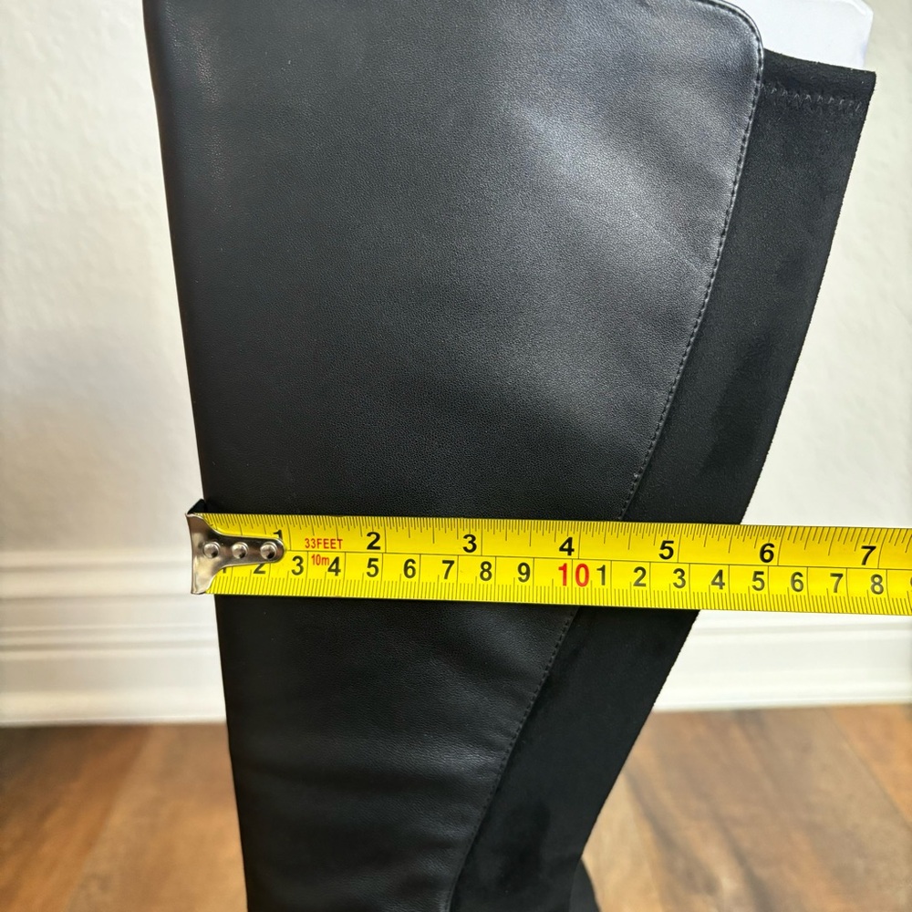 ALDO Women Size 7 Milann Pointed-Toe Tall 4” Stiletto Heel Black Leather Boots - Picture 8 of 12